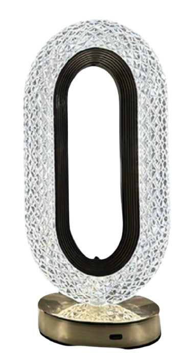 LED Crysrtal Rechargeable Lamp PC-8202 | Elegant &Energy-Efficient Lighting Solution (T26992) - Alqamarshop