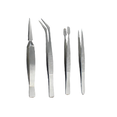 Harder Pros Kit 4-Piece Precision Tweezer Set for Electronics and Crafts (T07683) - Alqamarshop