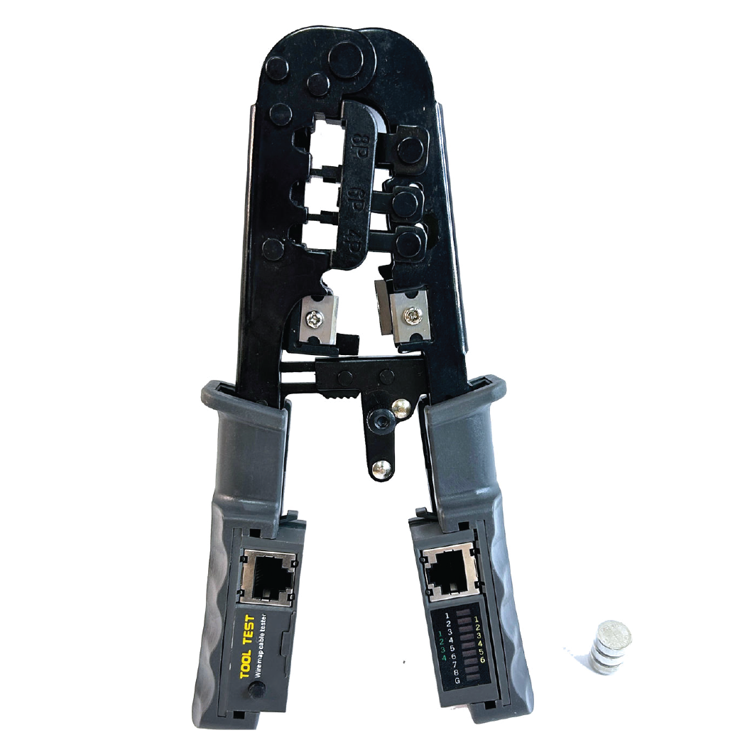 Multifunctional 2-in-1 Modular Crimping Tool Cable Tester