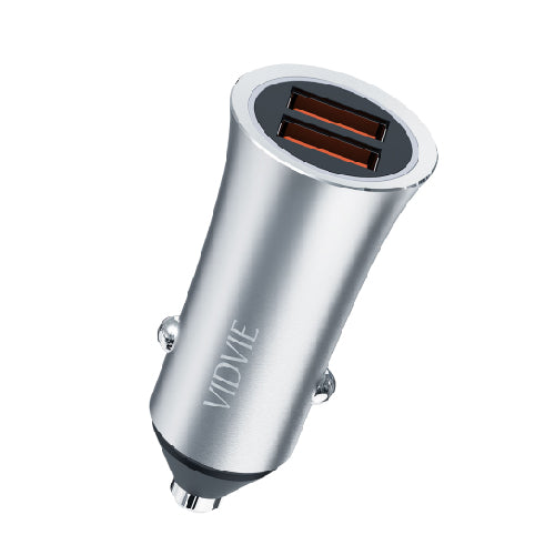 Vidvie CC517 Dual USB Car Charger 2 Ports, 2.4A High Speed Output - Alqamarshop