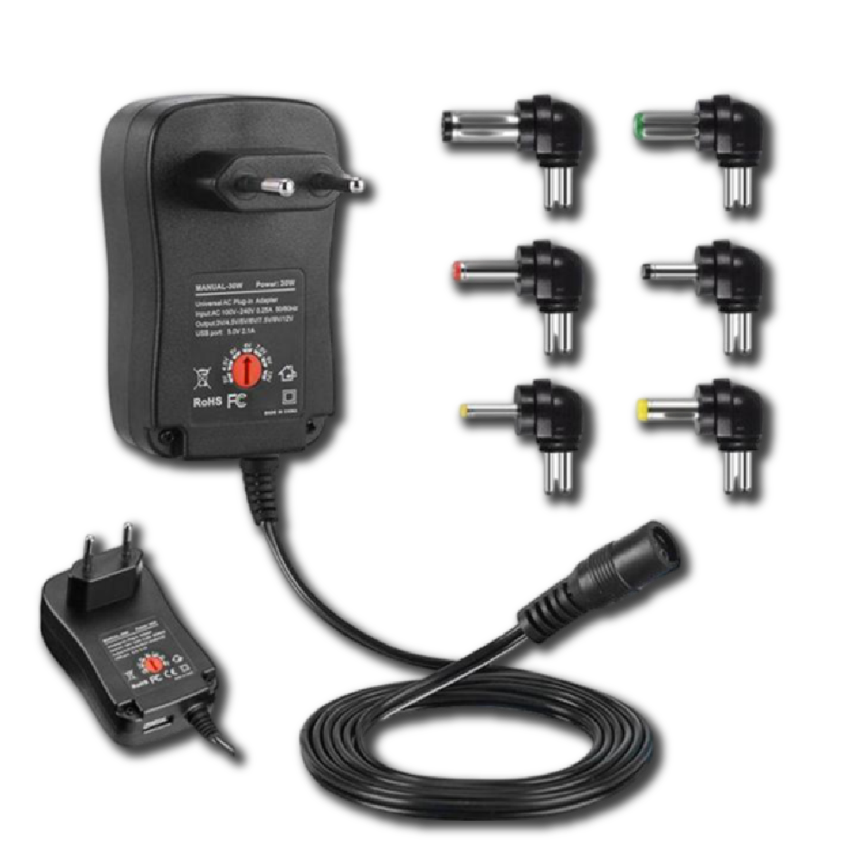 Multi-Voltage Adapter (3V-12V) – Versatile Power Solution for Your Devices (T26999) - Alqamarshop