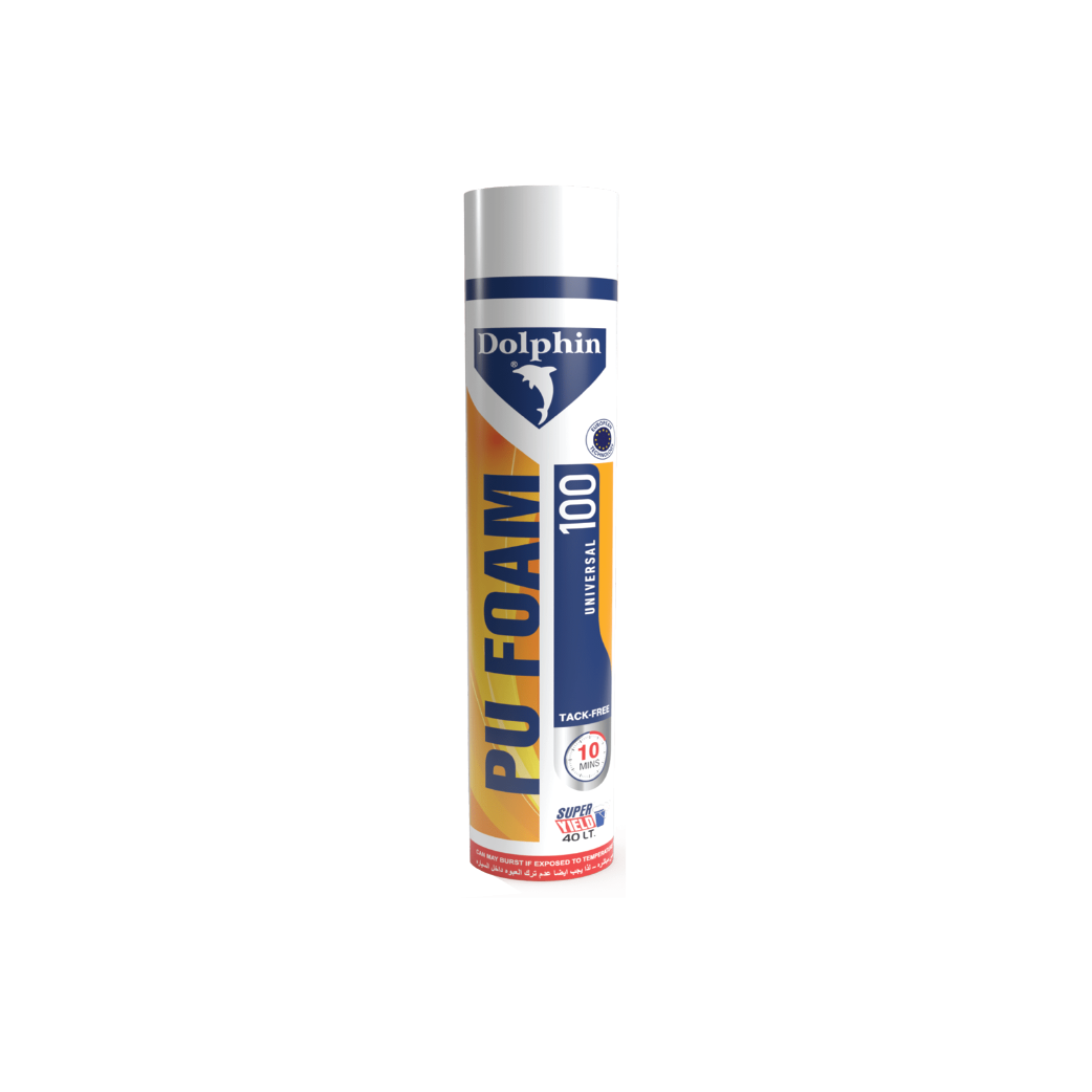 Dolphin PU Foam 100 Universal 600GM 750ml – Self-Expanding Polyurethane Insulation Foam