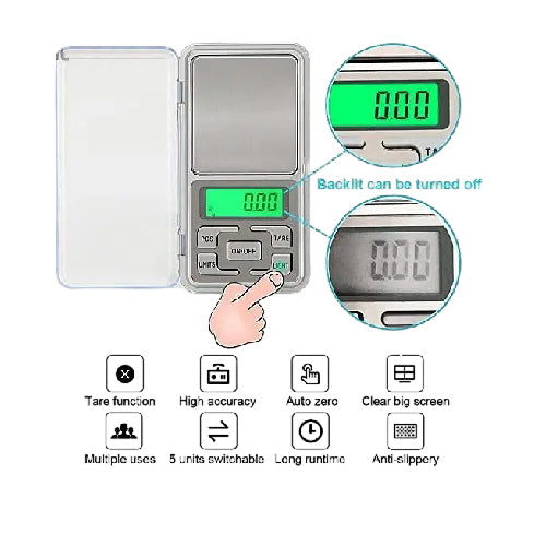 Eurecare EC P06 Digital Pocket Scale 200g Precision Weighing with High Accuracy (T21124) - Alqamarshop