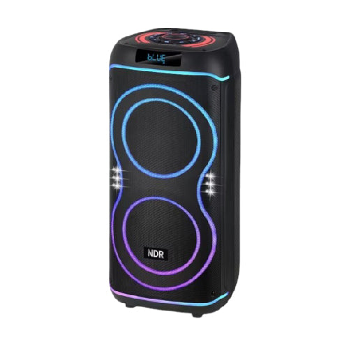 NDR-822 Wireless Portable Speaker Dual 8” Drivers 2000W High Power Sound with Bluetooth - Alqamarshop