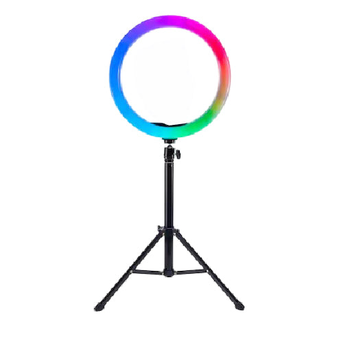 RGB LED Ring Light Beauty & Live Streaming Adjustable Fill Light (T27072) - Alqamarshop
