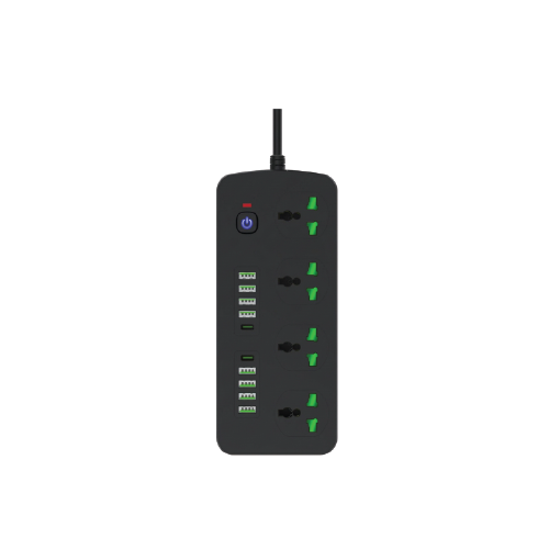 Fuze Power Brix Multi-Port Power Strip – 4 AC Outlets, 10 USB Ports & 3000W