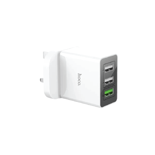 Hoco C48 Breakthrough QC3.0 Triple USB Wall Charger – UK Plug