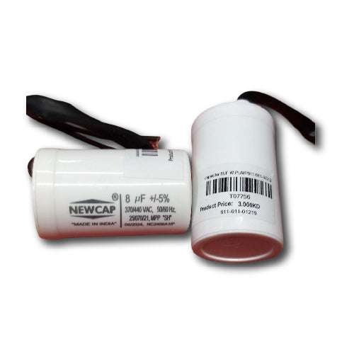 NewCap 8UF Capacitor for Water Pump 370/440V AC | High-Performance - Alqamarshop