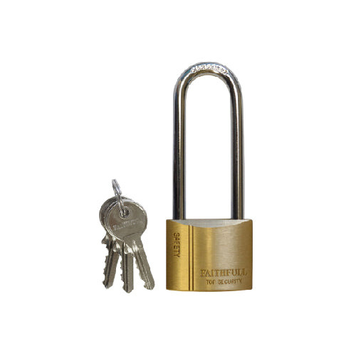 Long Shackle Padlock 75mm L267 Heavy Duty Security Lock with 3 Keys - Alqamarshop