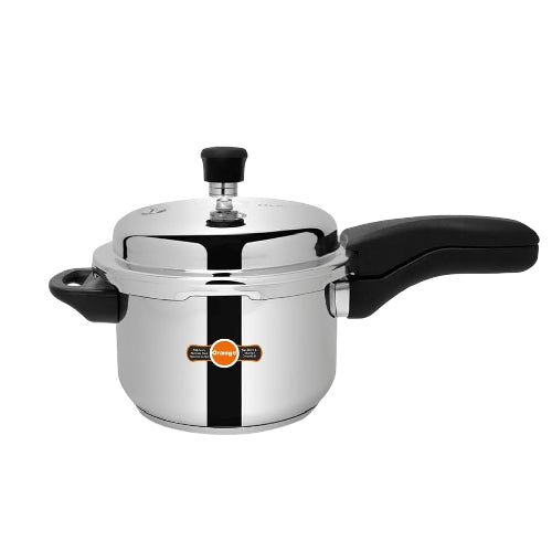 Orange Pressure Cooker 3 Liters – Anti-Spill and Secure Cooking (T16439) - Alqamarshop