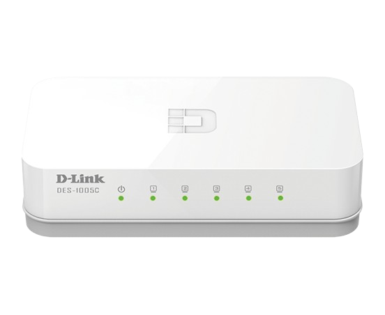 D-Link Unmanaged Desktop Switch 5-Port 10/100 Mbps DES-1005C - Alqamarshop