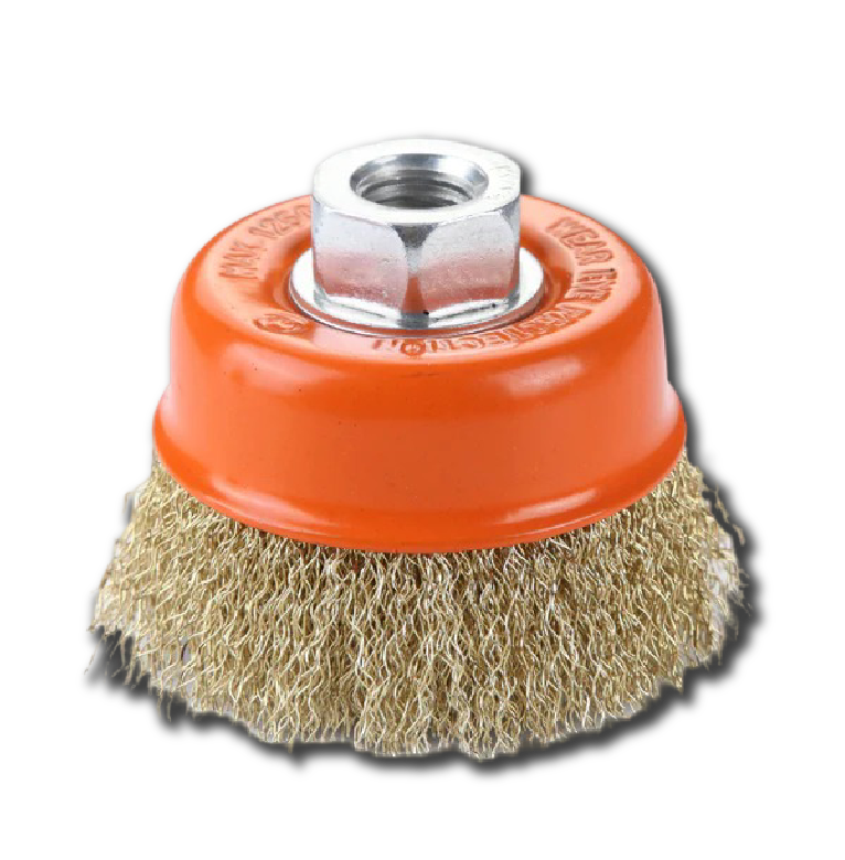 SOMAFIX Crimped Wire Cup Brush 3" x 14mm – Durable & Efficient Cleaning - Alqamarshop