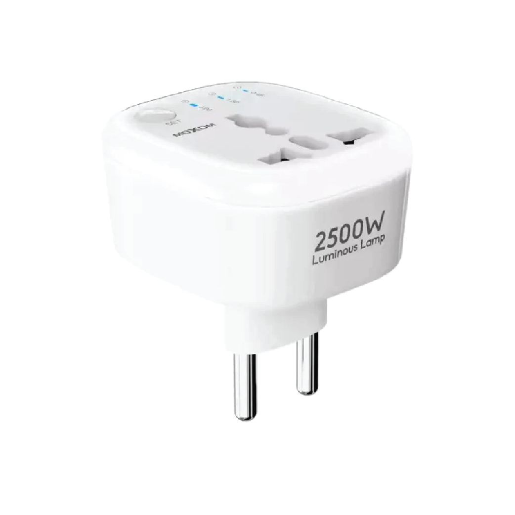 MOXOM Universal Travel Multi-Port USB Wall Charger- 10A EU Plug Socket with Timer & Luminous Indicator