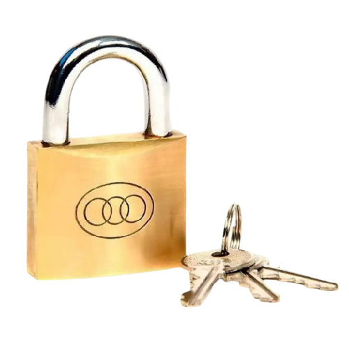 Brass Padlock 25mm Compact and Rust Resistant Security Lock (T08962) - Alqamarshop