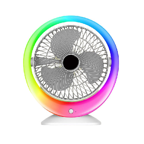 Jkangjia Colorful Lighting Fan Stylish, Bright & Refreshing (T27093) - Alqamarshop