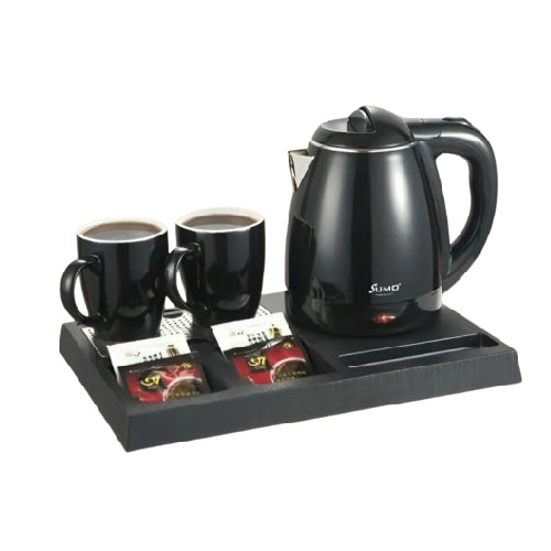 Sumo SM-930 Hotel Kettle Set Premium 1.2L Electric Kettle with 2 Ceramic Cups (T27155) - Alqamarshop