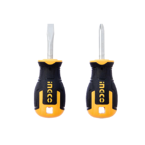 INGCO Industrial T28534 / HKSDS2228 2-Piece Stubby Screwdriver Set