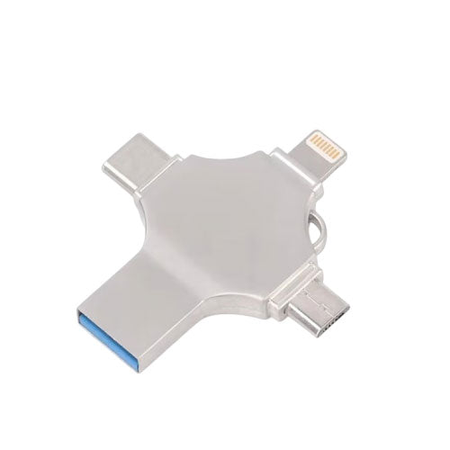 256GB Dual Storage Flash Drive Compatible with iOS and PC, USB + Lightning Interface, High-Speed (T22918) - Alqamarshop