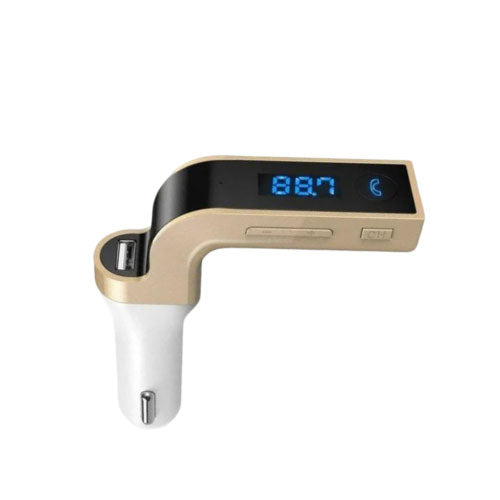 CARG7 Bluetooth Car Charger Wireless Charging, FM and Dual USB Power (AQ16402) - Alqamarshop