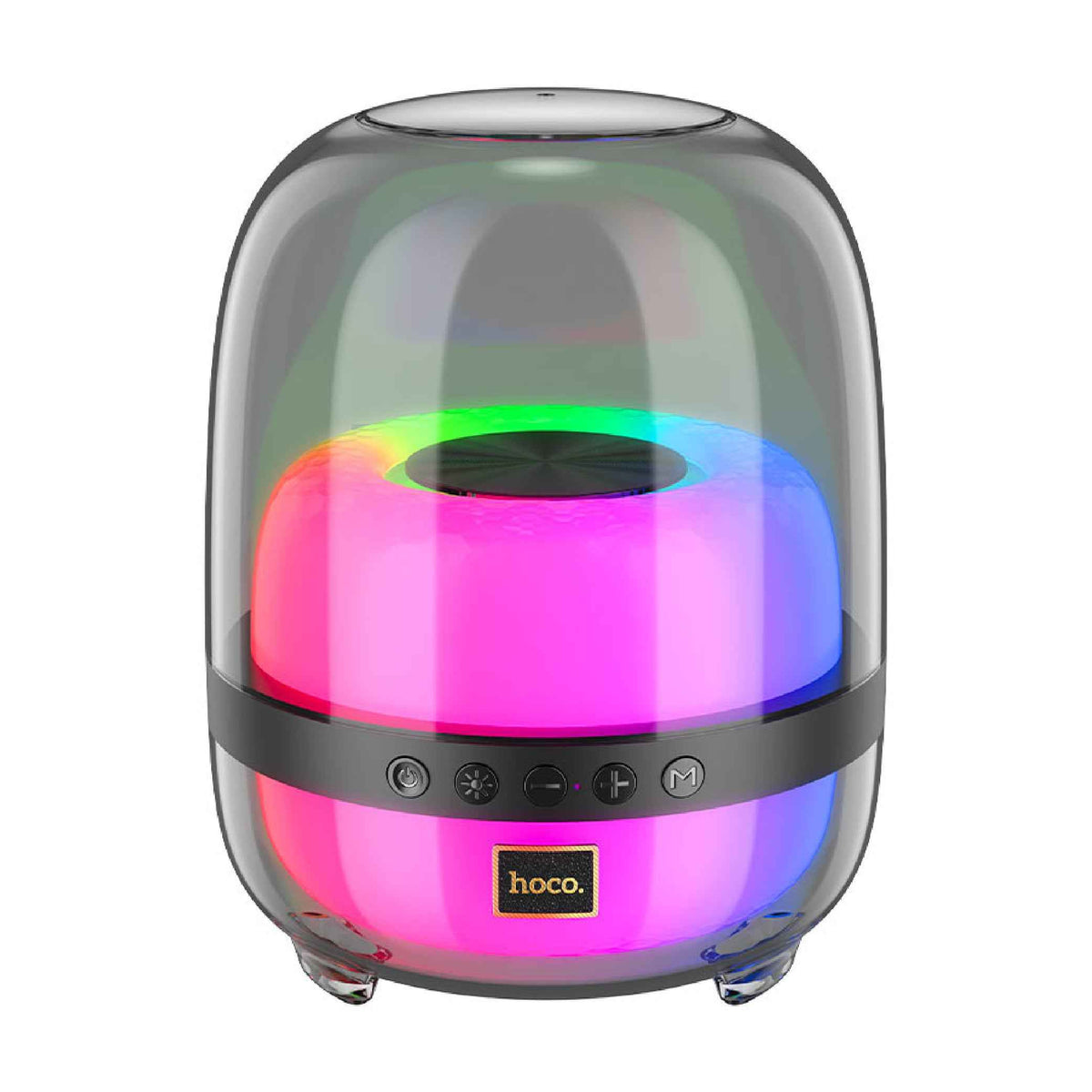 Hoco BS58 Crystal Colorful Luminous Bluetooth Speaker – Magic Black Night Edition(S.N)