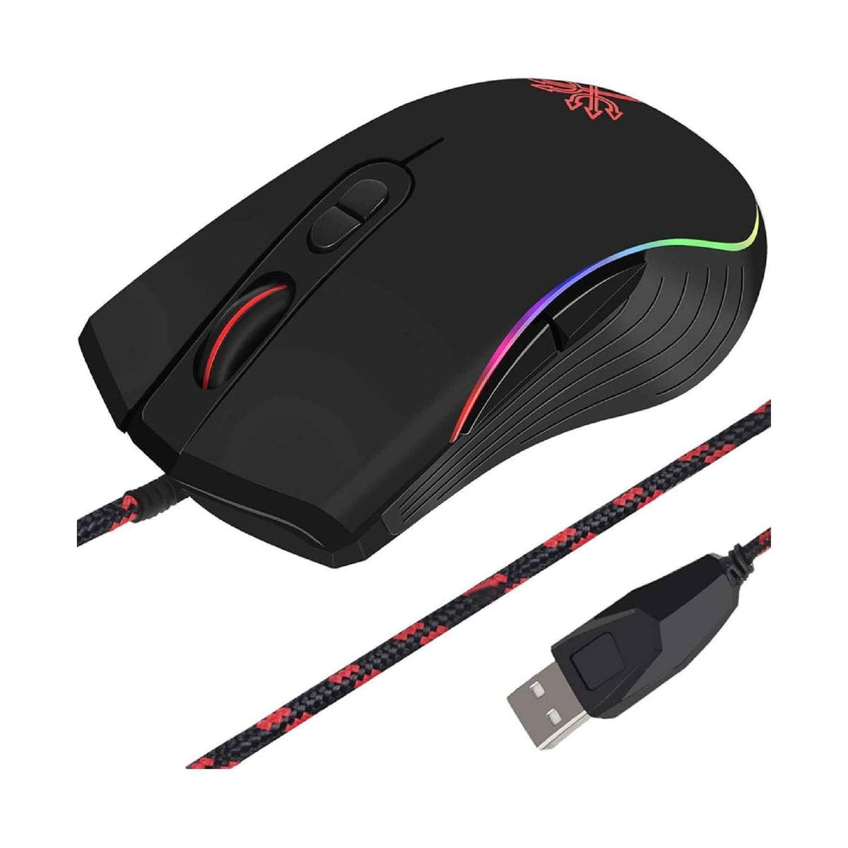 Wired Gaming Mouse – Ergonomic Design with Adjustable DPI & Braided USB Cable(S.N)