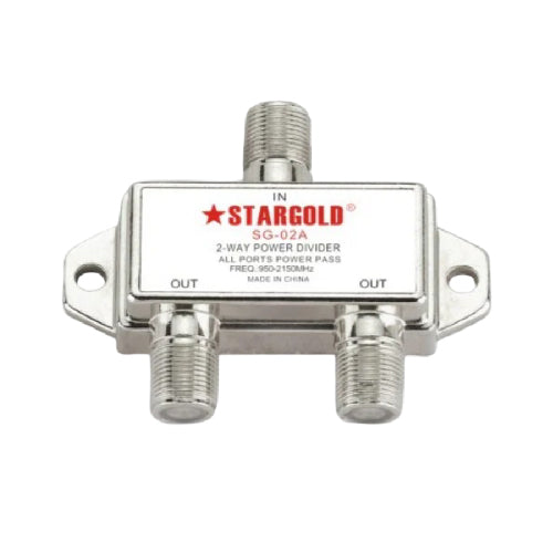 Stargold SG-02A 2-Way Power Divider 1×2 Splitter All-Port Power Pass (T11117) - Alqamarshop