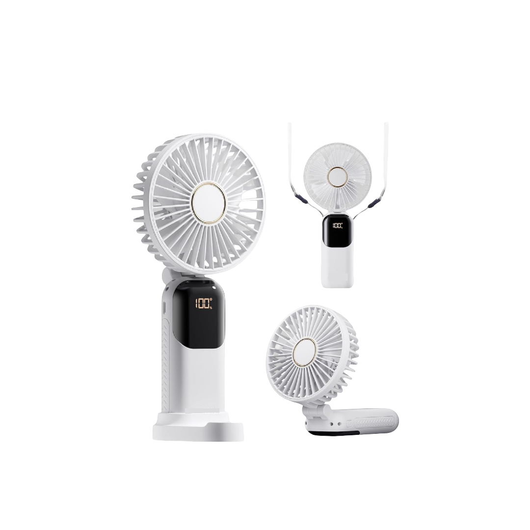 LED Digital Display Folding Fan N15 (T26276) - Alqamarshop