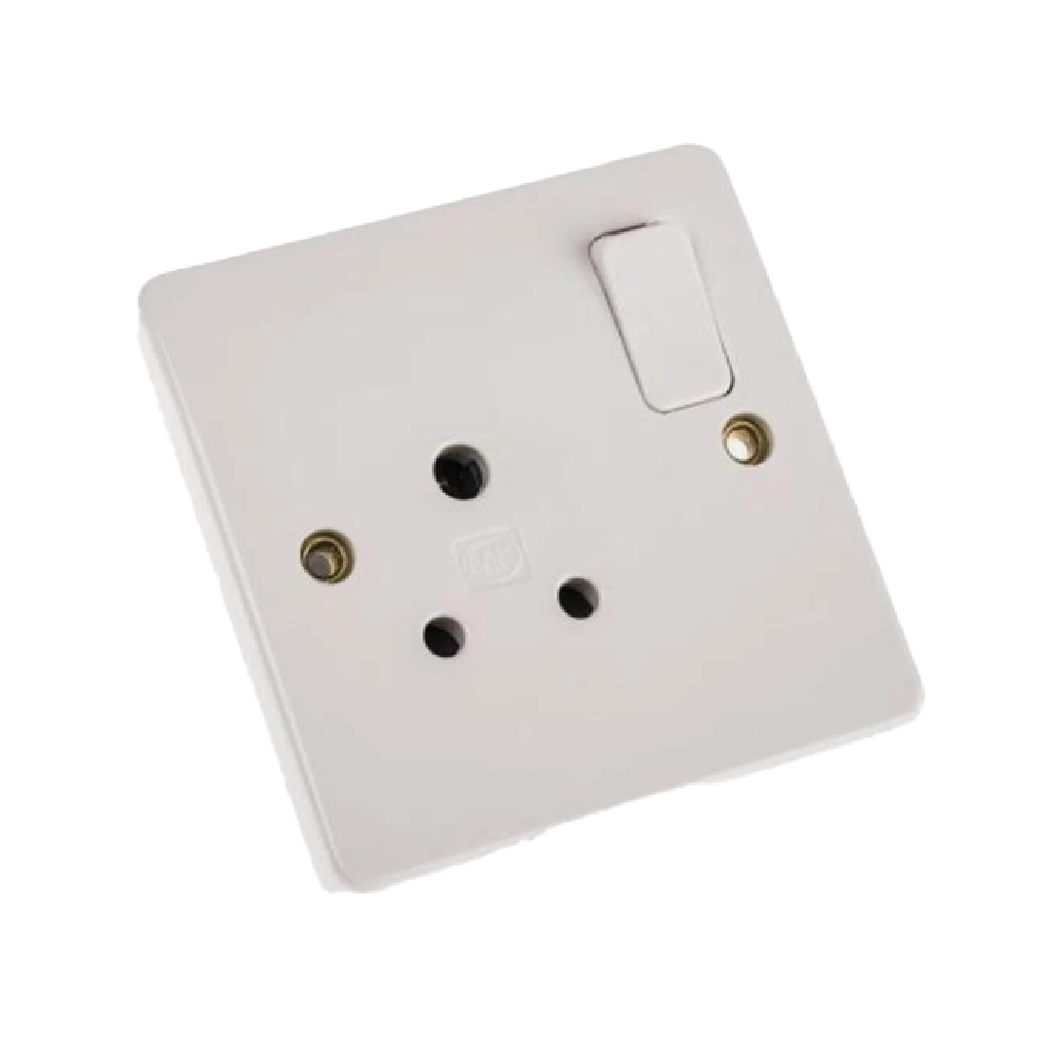 MK by Honeywell 15A 1-Gang Switched Wall Socket