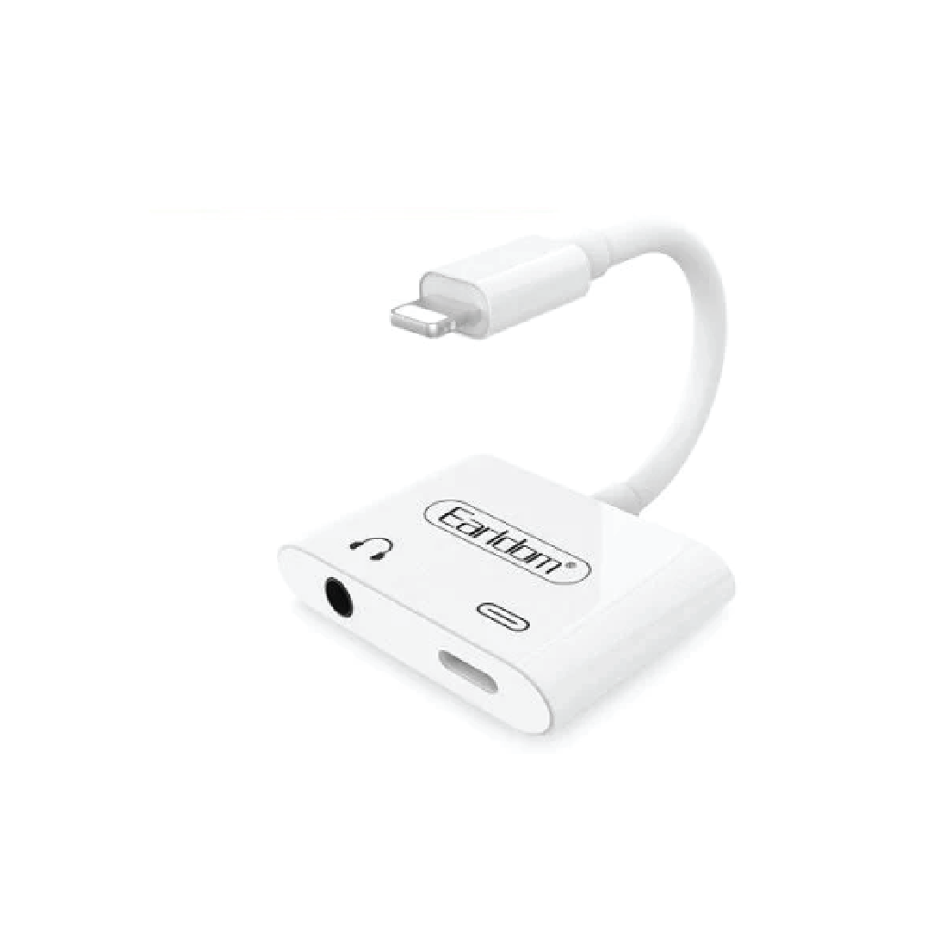 Earldom ET-OT46 2-in-1 Lightning Audio & Charging Adapter-Lightning to 3.5mm Headphone Converter