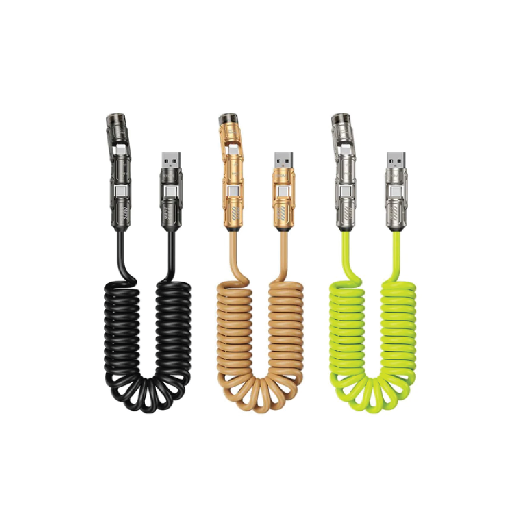 WEKOME WDC-80 Dofon No.1 240W Coiled Car Charging Cable – PD Fast Charge & High-Speed Data Sync