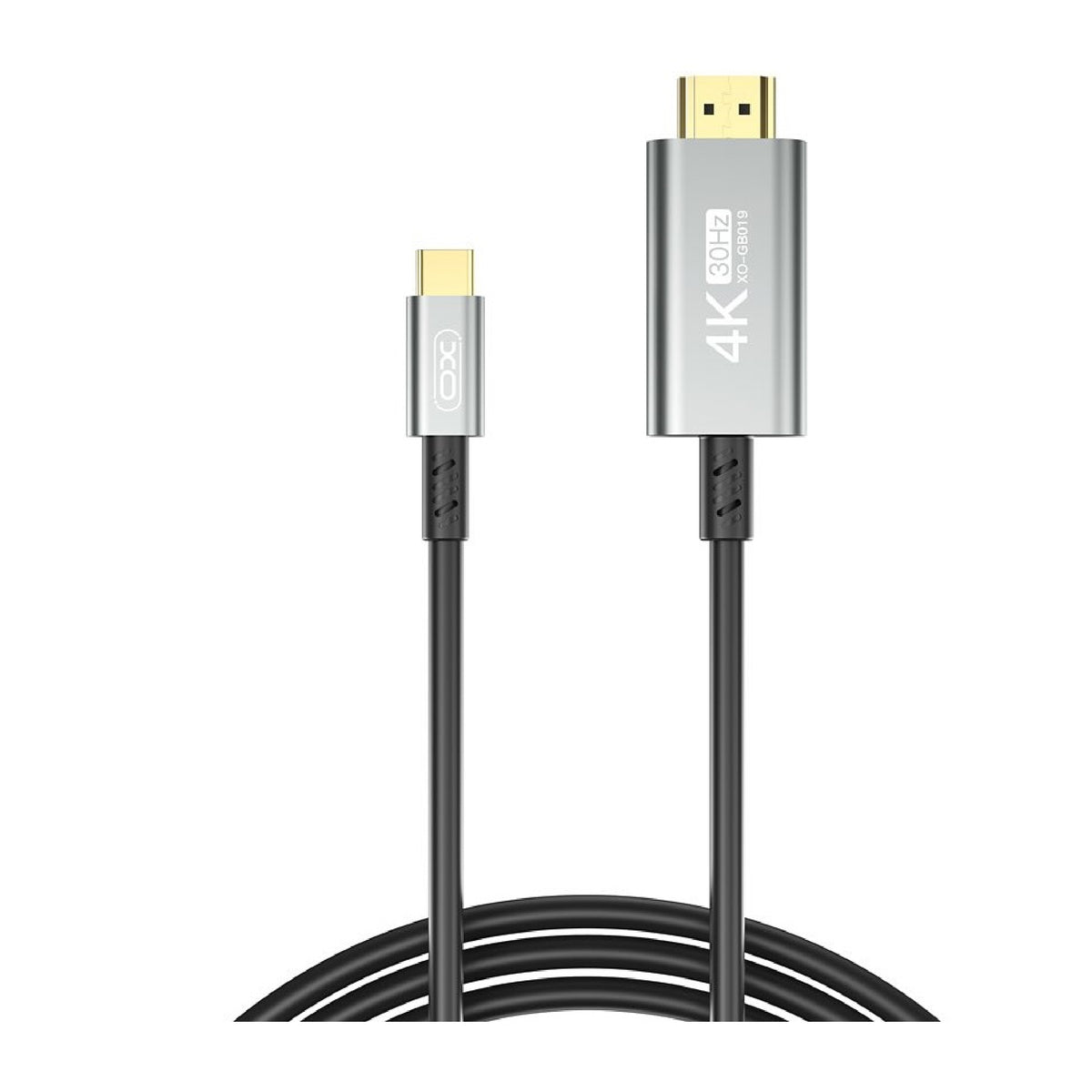 كابل XO-GB019 من نوع Type-C إلى HDMI بدقة 4K وطول 1.8 متر