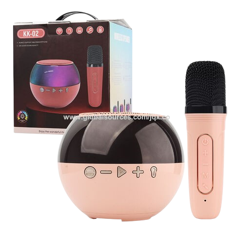 Kraoke Mini Bluetooth Speaker With Mic KK-02 - Alqamarshop