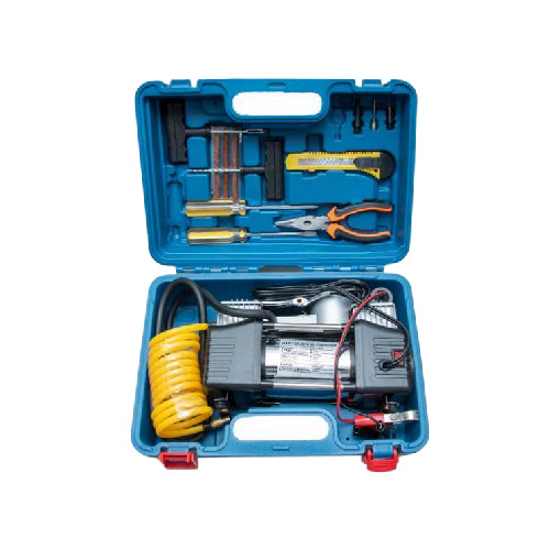 Heavy Duty 2 Cylinder Air Compressor with Tools and PVC Case - Alqamarshop