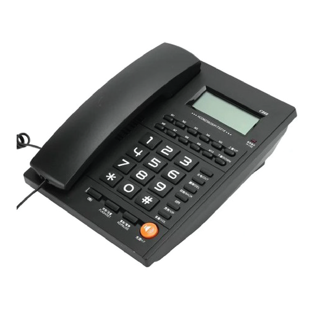 Pashaphone KX-T2019CID Caller ID Corded Phone -16 Digit Jumbo LCD, FSK/DTMF Auto-Detect Landline Telephone