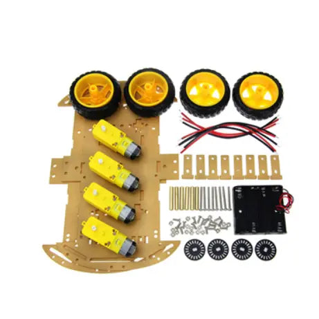 4WD Smart Car Chassis Kit 03 Unassembled