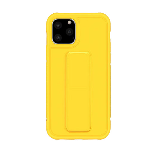 iPhone 12 Case with Back Strap – Slim, Bright and Comfortable Grip (Yellow) - Alqamarshop