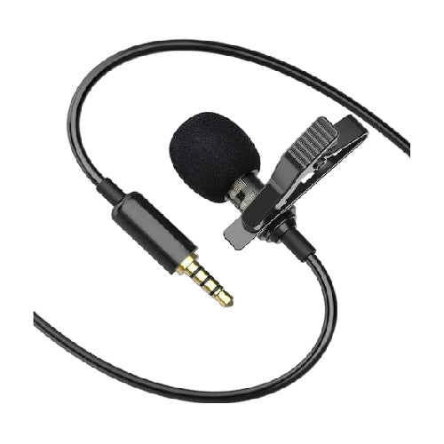 Lavalier Microphone GL-119 – 3.5mm AUX Clear Hi-Fi Audio and Noise Reduction - Alqamarshop