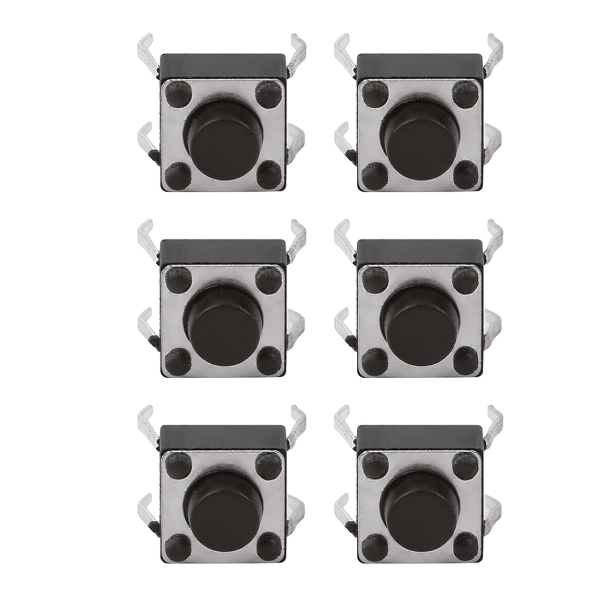 4-Pin Vertical Tactile Micro Switch 7mm – Momentary Push Button for PCB (12V DC, 50mA) (T27967)
