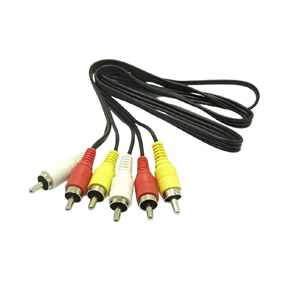 RCA AV Cable 3 RCA Male to Male Audio Video Cable (T01819) - Alqamarshop