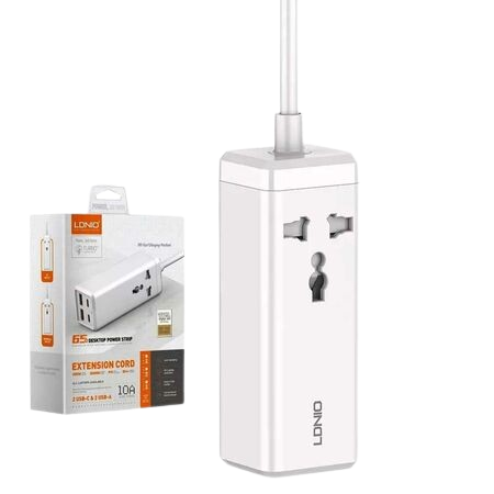 Ldnio Desktop Charger With Power Extension Sockets 65W SC1418 - Alqamarshop
