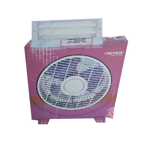 Nevica NV-2326 – 10-Inch Rechargeable Fan with Light (T26307) - Alqamarshop