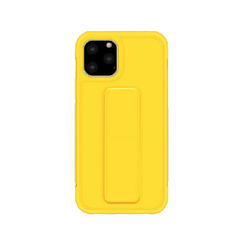 iPhone 12 Case with Back Strap – Slim, Bright and Comfortable Grip (Yellow) - Alqamarshop