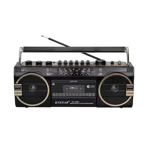 KNSTAR PX-148BT 3 Band Radio + Cassette Recorder with USB, SD and Bluetooth - Alqamarshop