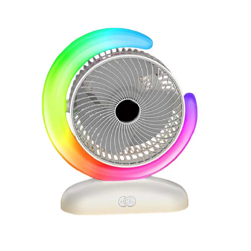 Air Circulation Fan with Intelligent Remote Control and Gradient Running Horse Light (T27034) - Alqamarshop