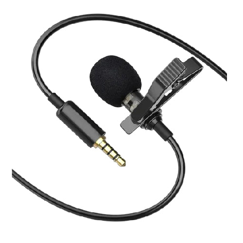 Lavalier Microphone GL-119 – 3.5mm AUX Clear Hi-Fi Audio and Noise Reduction - Alqamarshop