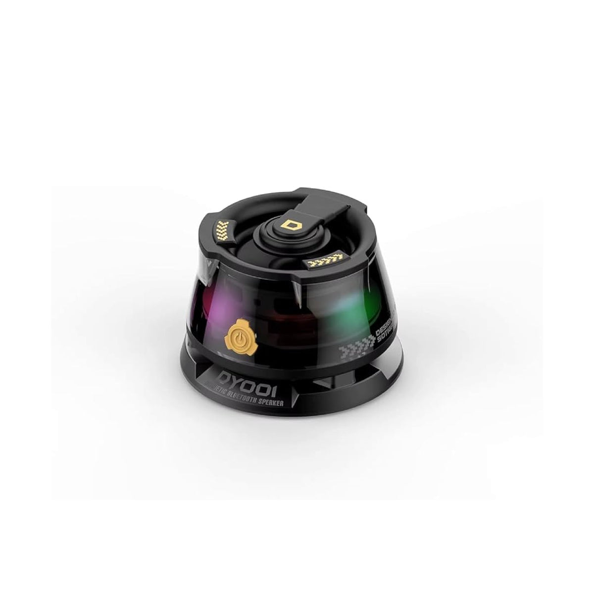سماعة بلوتوث صغيرة مغناطيسية BLACK CROWN DY100، إضاءة ليد RGB، قابلة لإعادة الشحن، محمولة (SN)