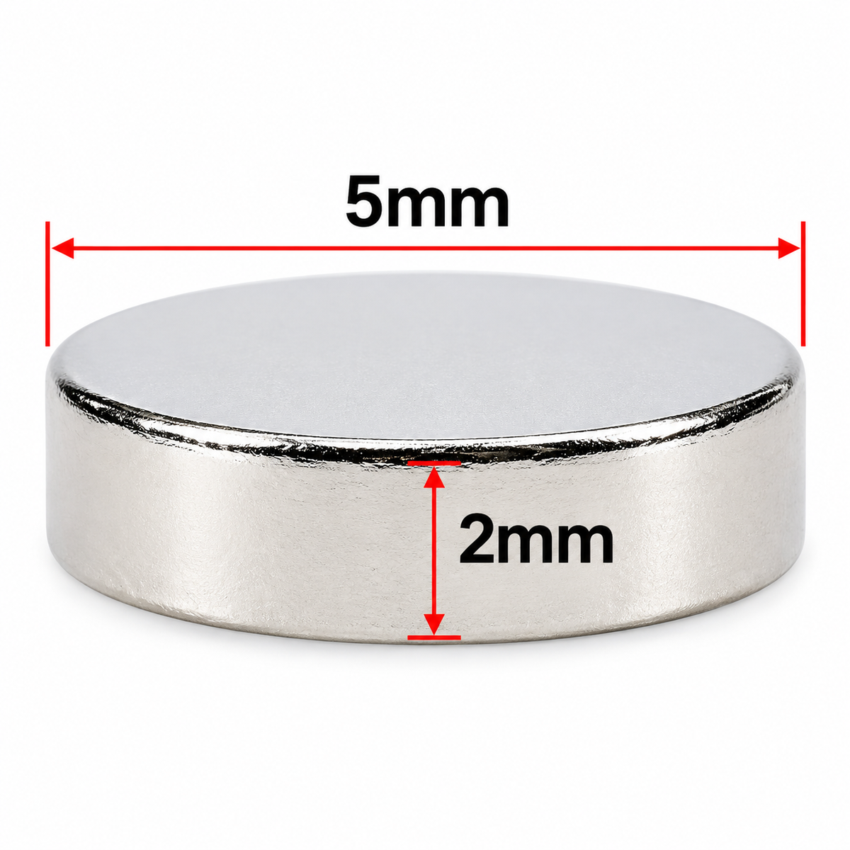Neodymium Magnet 5x2mm Round Disc Pack of 10
