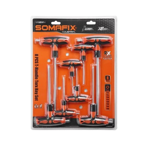 SomaFix 8-Piece T-Handle Torx Key Set (SFX5354) Precision & Durability (T26476) - Alqamarshop