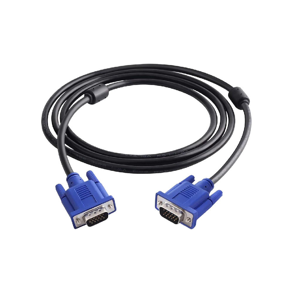 VGA Cable 15-Pin Male to Male 1.5 Meter Length (T01637) - Alqamarshop