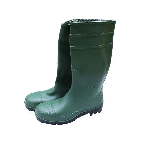 Green Steel Toe Gum Boots Size 40 Durable Safety Footwear - Alqamarshop